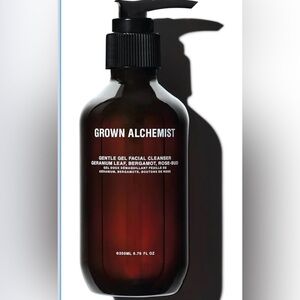 Grown Alchemist Amber Brown Pump Bottle Gentle Gel Facial Cleanser 6.7 ounces